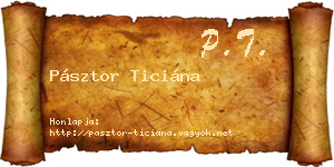 Pásztor Ticiána névjegykártya